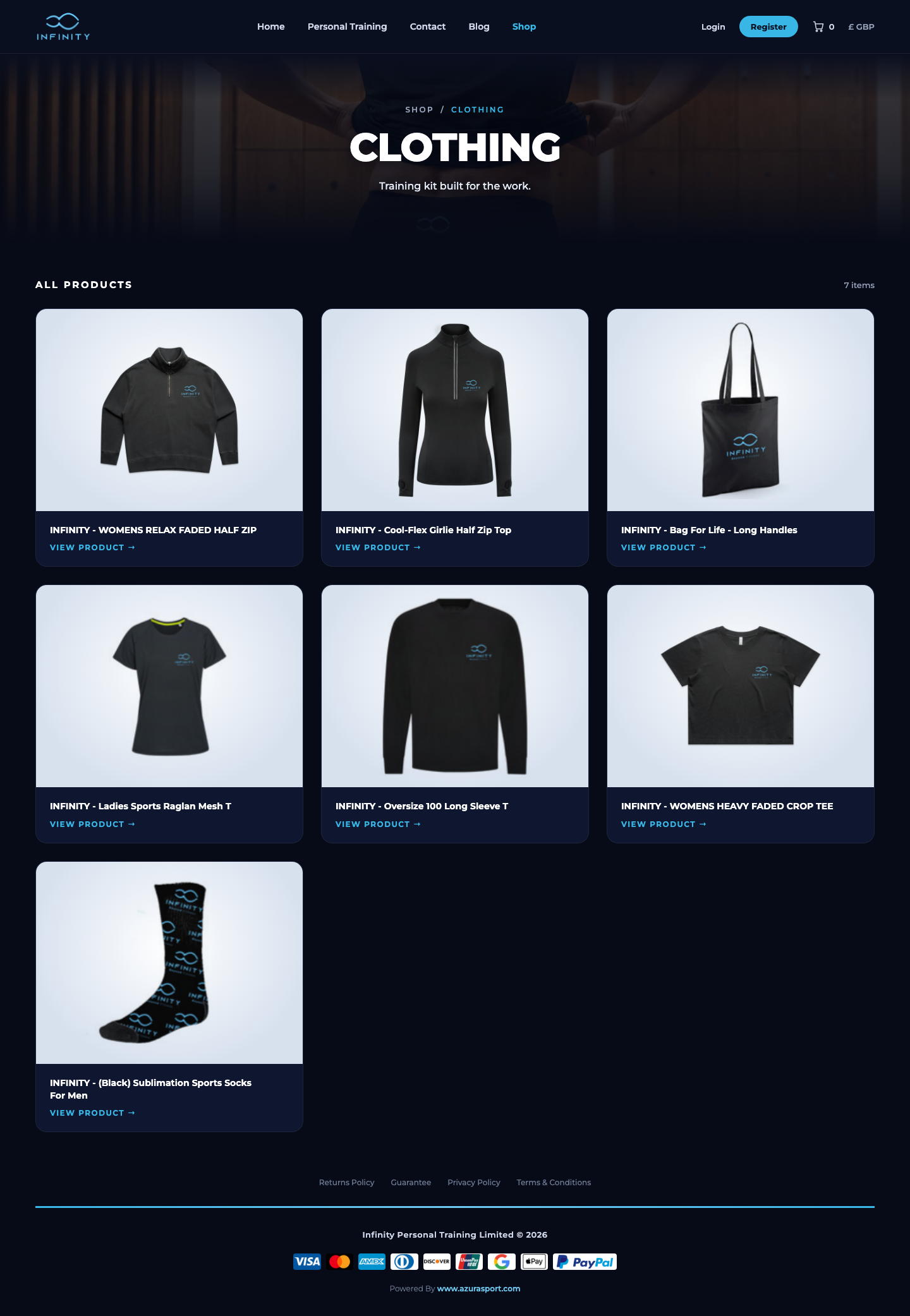Clothing page