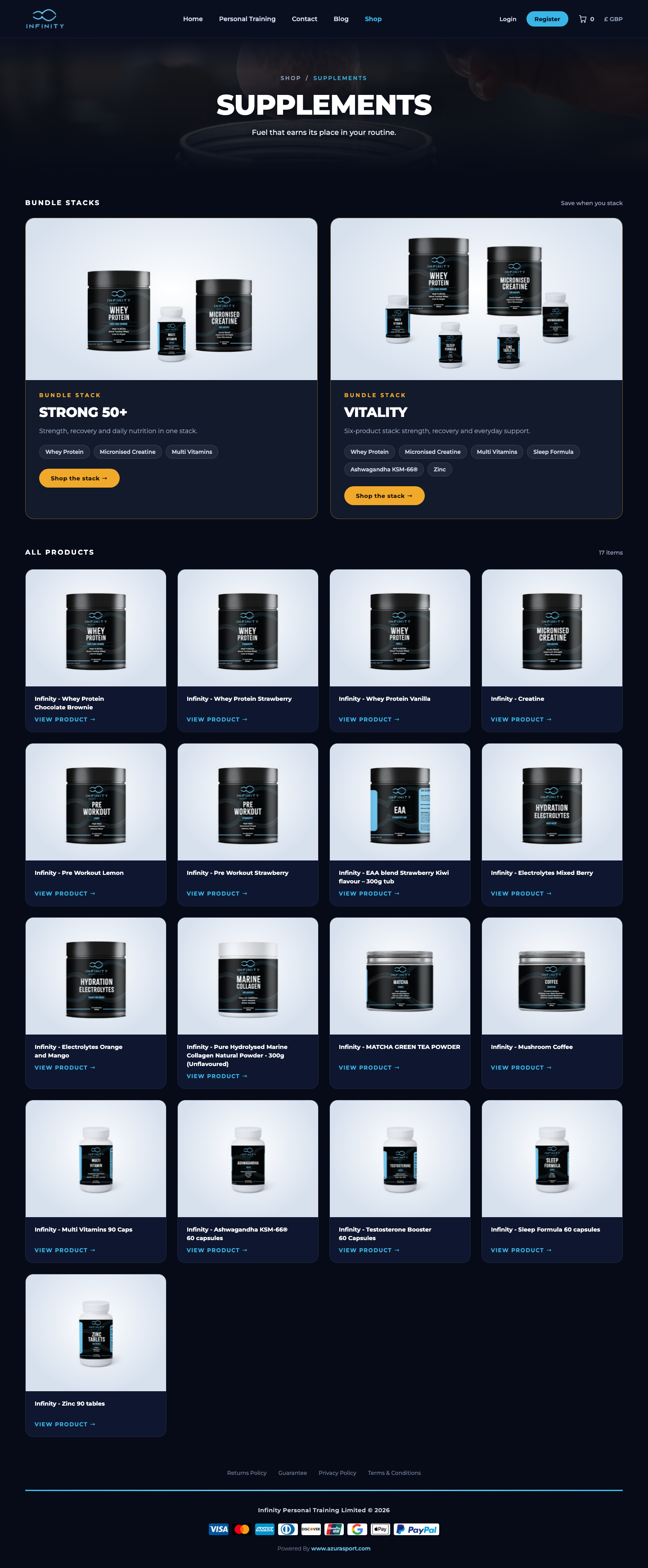 Supplements page